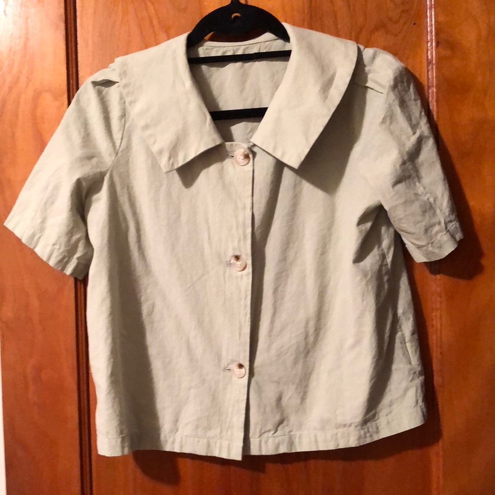 Shein pale green Peter Pan collar top